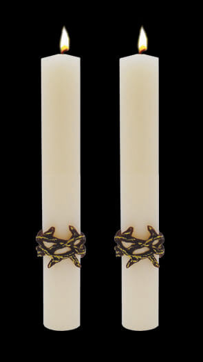 Crown of Thorns Side Candles (Pair)