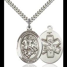 Sterling Silver St. George / Emt Pendant SKU 7040--10