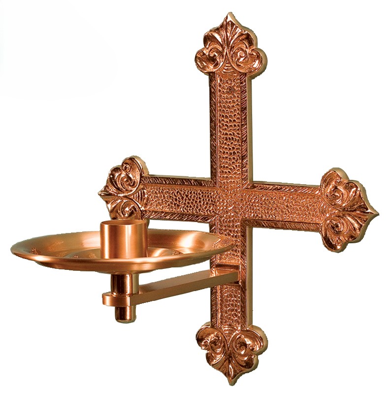 Cast Bronze Wall-Mounted Consecration Candle Holder