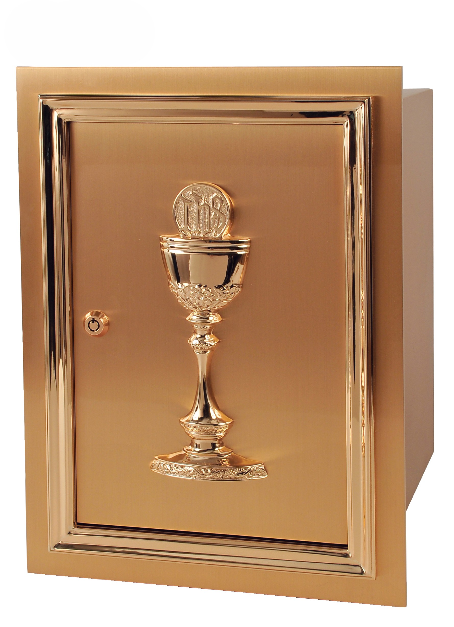 Golden IHS Communion Wall Tabernacle