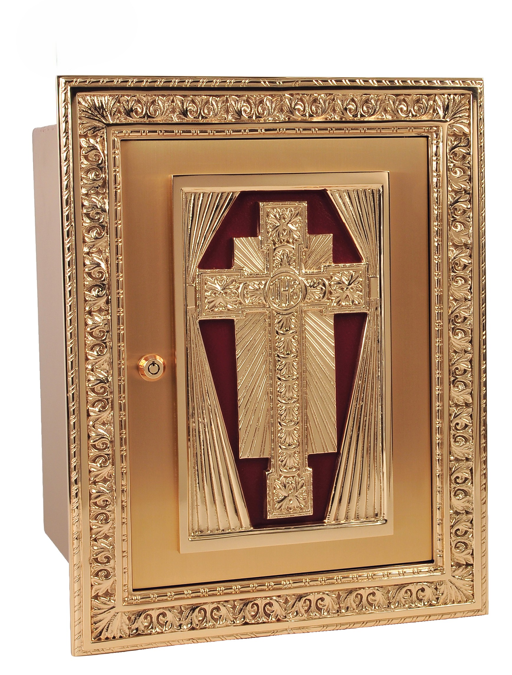 Cross & Red Panel Wall Tabernacle