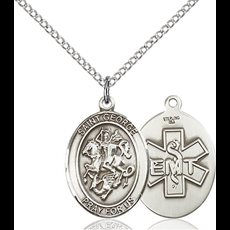 Sterling Silver St. George / Emt Pendant SKU 8040SS10/18SS