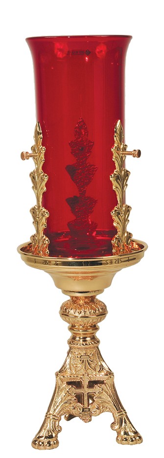 High-Polish Bronze Sanctuary Lamp