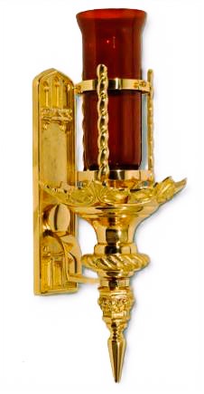 Cast Bronze Wall-Mounted Sanctuary Lamp