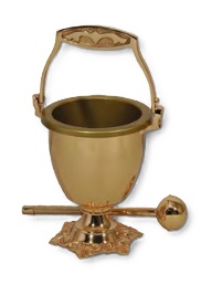 Decorative Bronze Holy Water Set