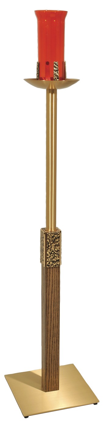 Bronze and Oak Sanctuary Lamp