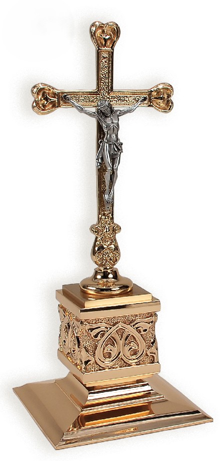Bronze Altar Crucifix with Silver Corpus