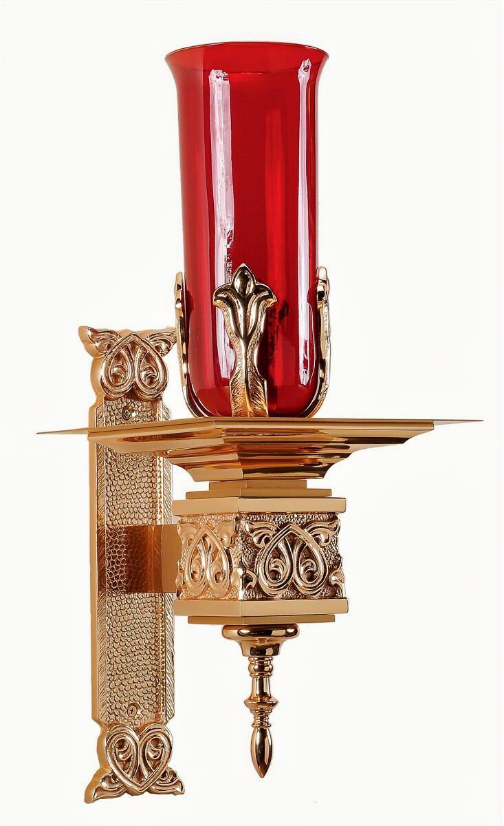 Ornate Bronze Wall Sanctuary Lamp