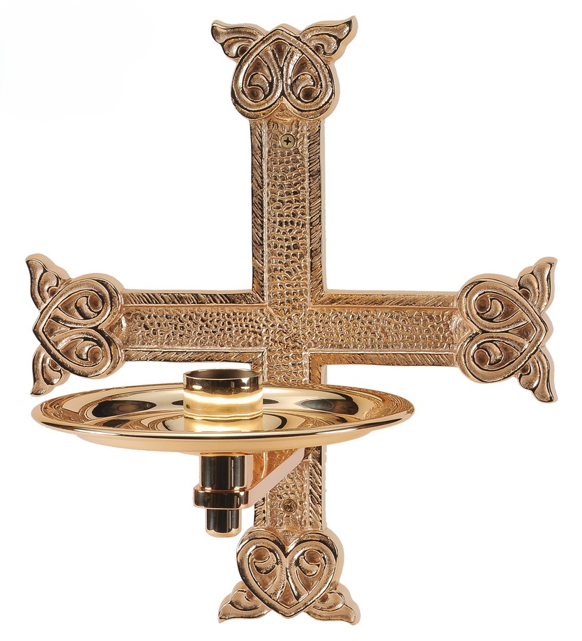 Cast Bronze Wall Mounted Consecration Candle Holder