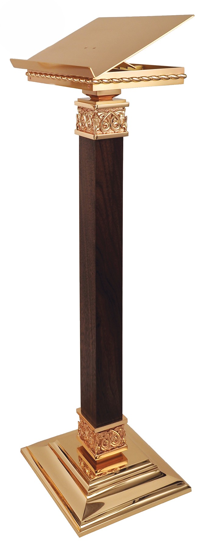 Classic Brass-Trimmed Church Lectern