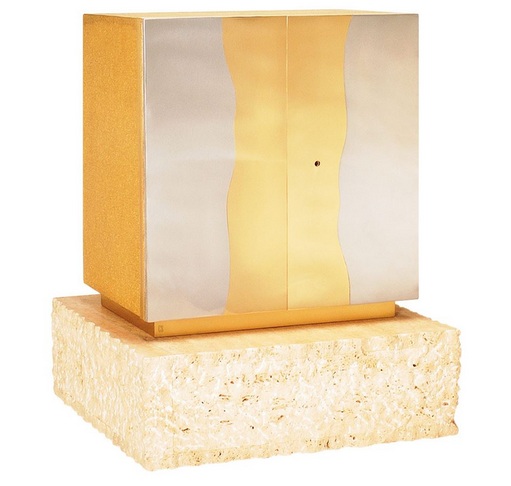 Tabernacle (With Travertine Marble Pedestal)