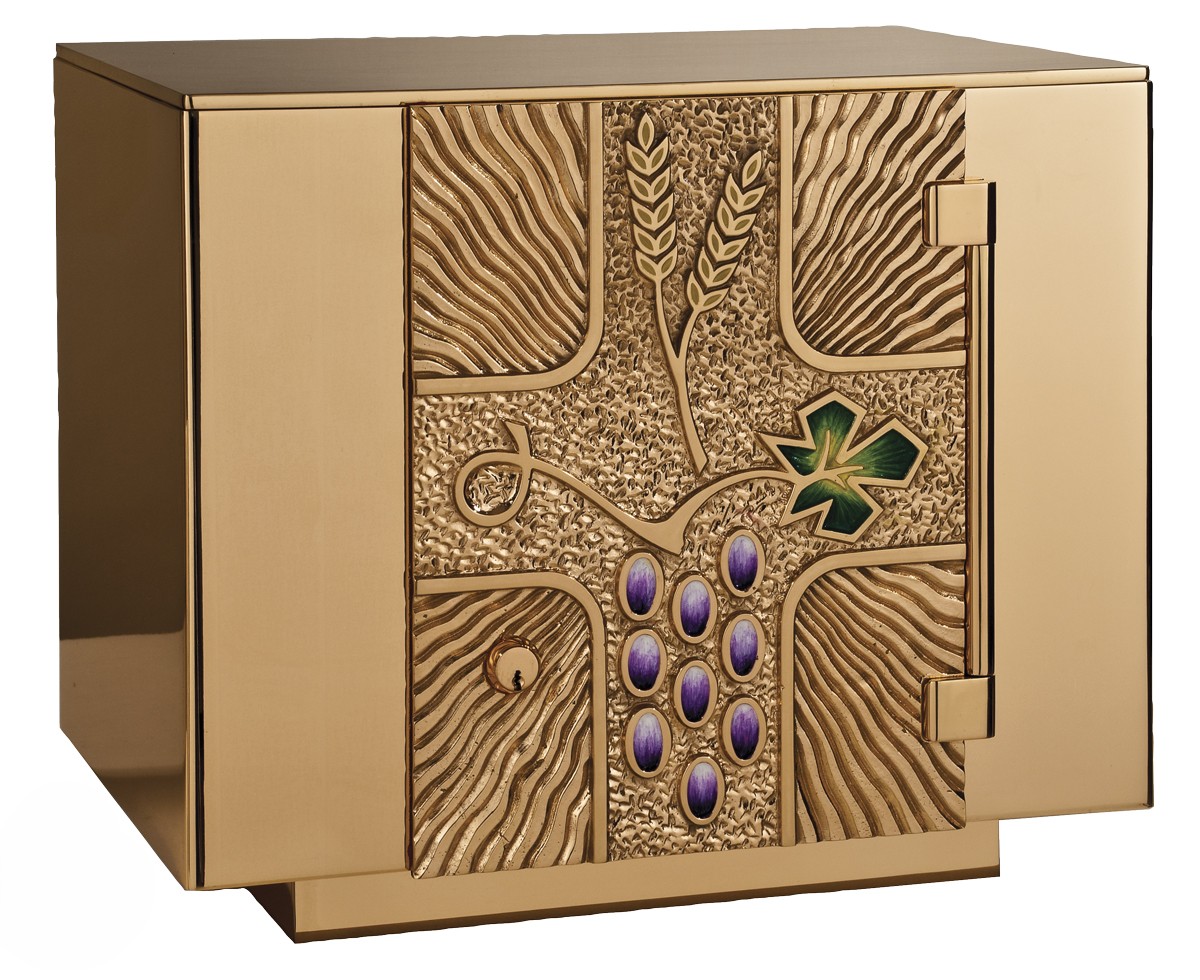 Tabernacle with Colorful Grapes and Wheat