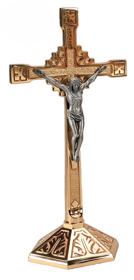 Bronze Crucifix with Silver-Tone Corpus