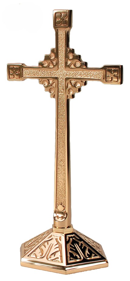 Ornate Cast Bronze Alter Cross