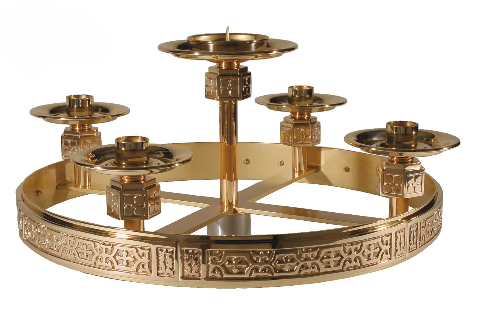 Bronze Circular Multi-Light Sanctuary Stand
