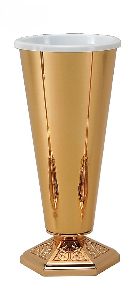 Bronze Hexagonal-Base Vase