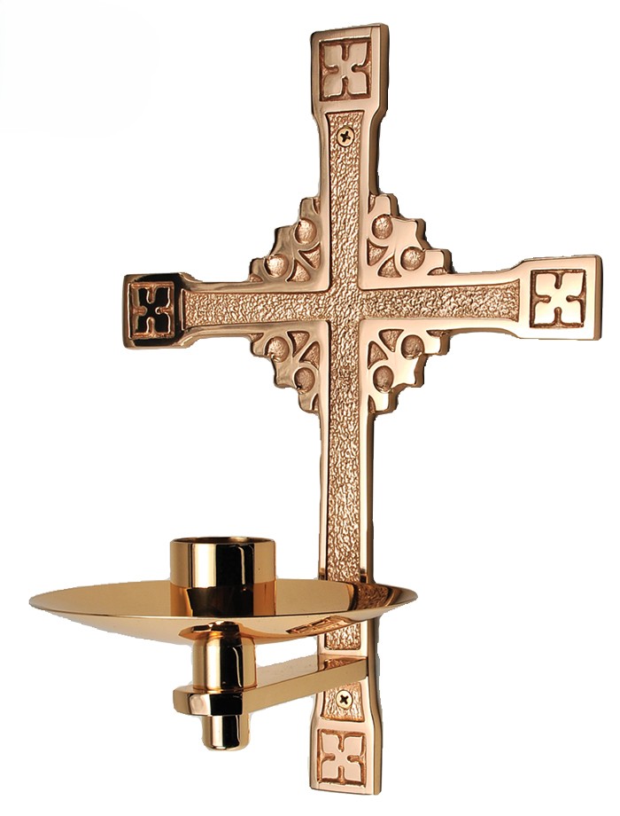 Wall-Mounted Cross Candle Holder