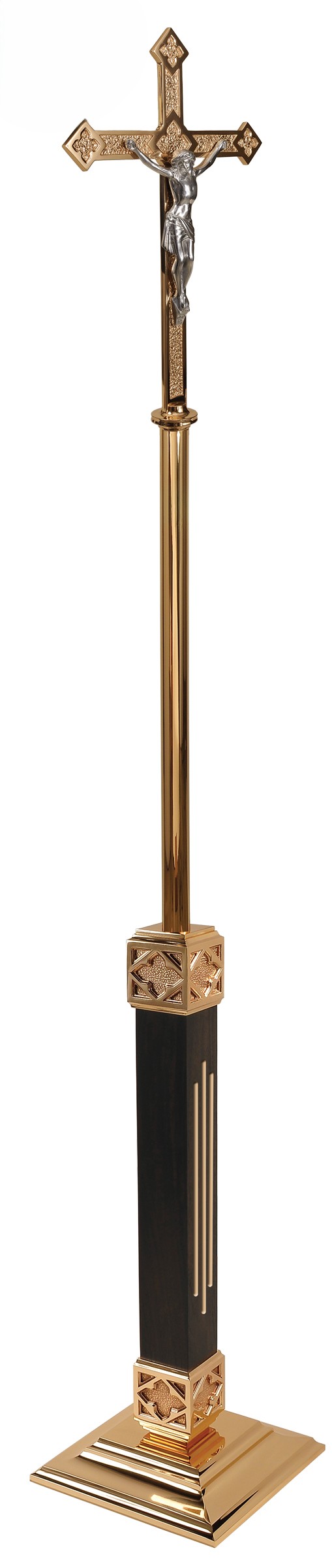 Bronze Processional Cross with Crucifix