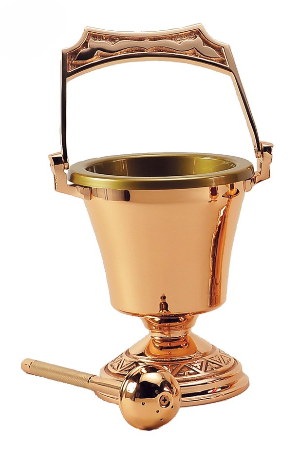 Decorative Bronze Holy Water Set