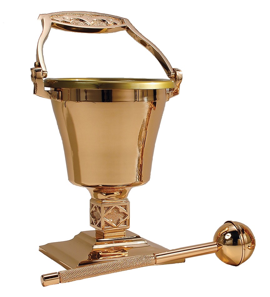 Ornate Liturgical Sprinkler and Bucket