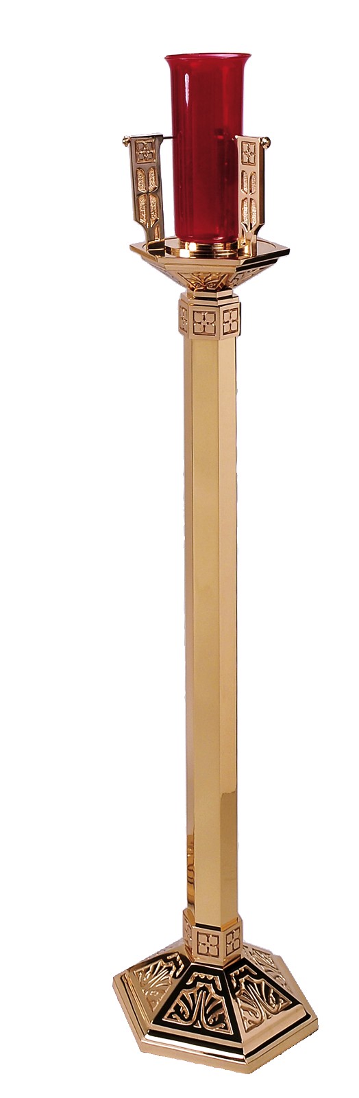 Bronze Faceted-Column Santuary Lamp