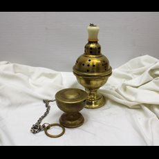 9" Single Chain Censer and Boat SKU C010-001