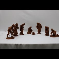 7" 15 Piece Wood Carved Nativity Set SKU C363-026