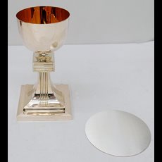 9" 800/1000 Silver Chalice With Paten SKU G2CY7S