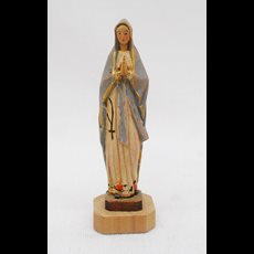 3 1/4" Woodcarved Our Lady Of Lourdes SKU C359-142