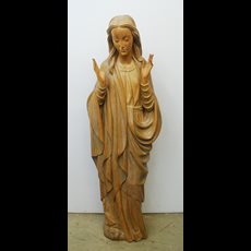 52" Woodcarved Statue Of Mary 3/4 Relief SKU 9935X3