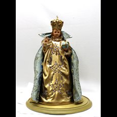 18" Infant of Prague in Glass Dome SKU C911-001