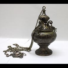 10" Brass 3 Chain Censer SKU C911-061