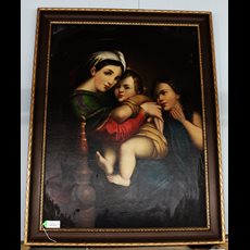 34" x 44" Madonna Dela Segglola Oil Painting SKU C975-019