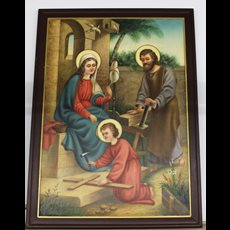 Holy Family Oil Paining on Canvas 32 1/2 " 44" SKU C975-022