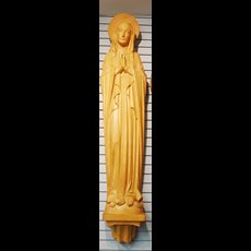 75" Virgin Mary Woodcarved Relief SKU UGE6JN