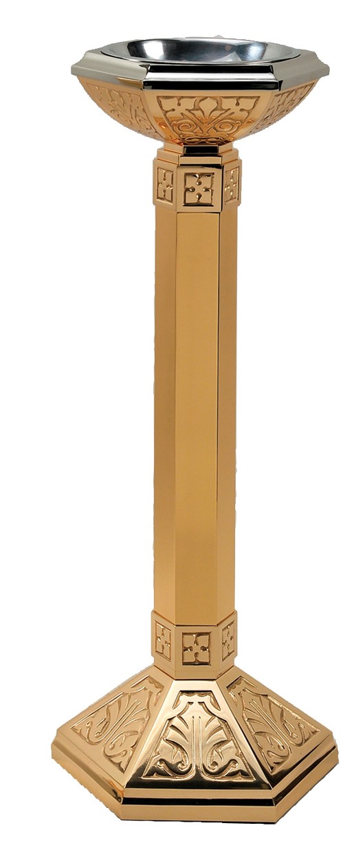 Bronze Pedestal Holy Water Vessel