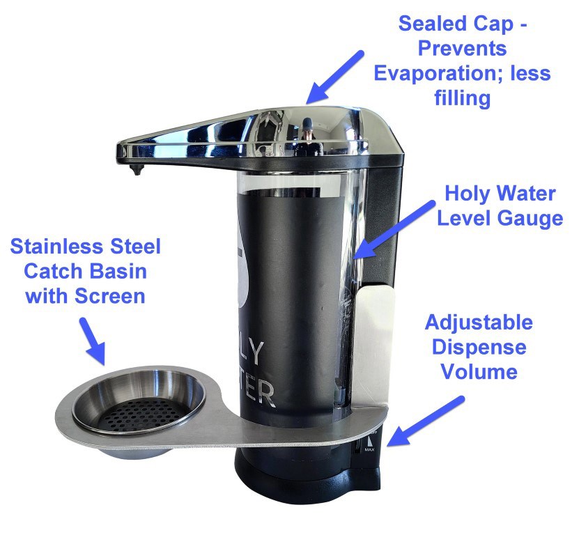 Automatic holy water dispenser: batteries included
