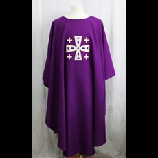 Purple Chasuble w/ Cathedral Cross SKU C075-011