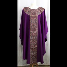 Purple Chasuble w/ Banding SKU C075-010