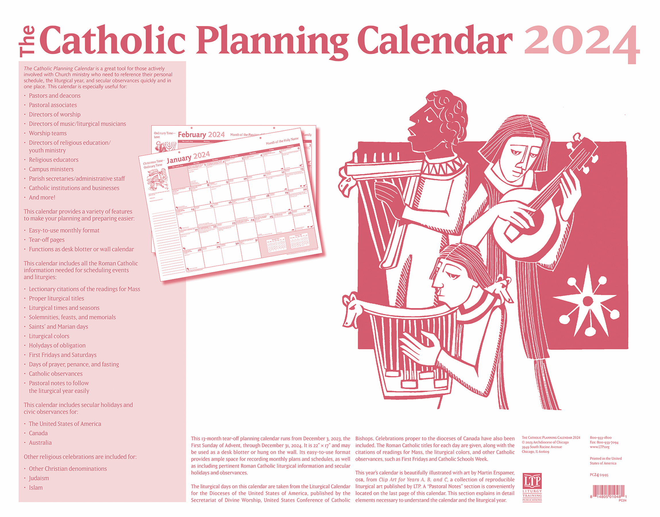 The 2024 Liturgical Desk Calendar Catholic Edition Ecclesiastical