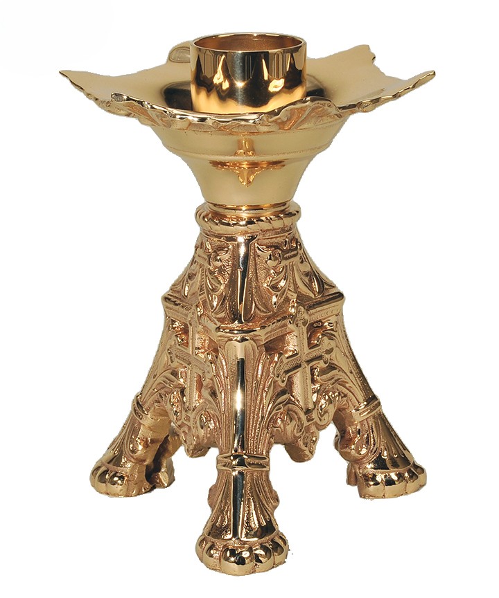 High-Polish Bronze Sanctuary Candle Holder