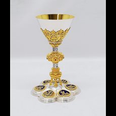 9 1/2" Restored German Neo Gothic Chalice****SOLD**** SKU 1U7LD7