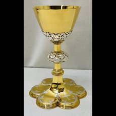 **SOLD** 8 5/8" Restored Neo Gothic Chalice - 800/1000 Silver ***SOLD*** SKU 8SS66Z