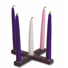 Joy Faith Hope Peace Wood Advent Cross SKU AD131