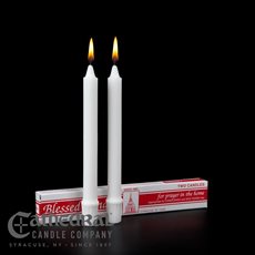 Candlemas Candles - White Stearine -25/32" x 8-1/4" SFE SKU 81303601