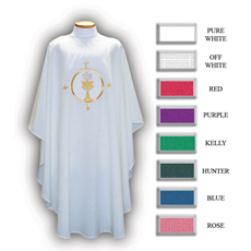 Holy Eucharist Chasuble - 8 Colors Available SKU 2002