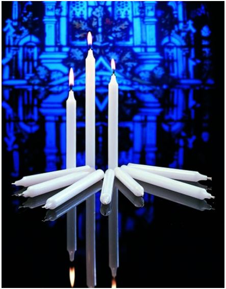 Stearine Congregational Vigil Candles 17/32" x 7"