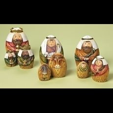 9pc 6" Nesting Nativity Set SKU 31720