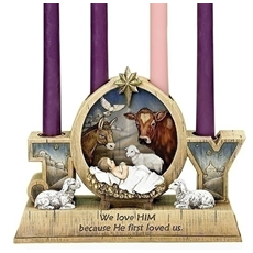 9"W Advent Candle Holder SKU 33061
