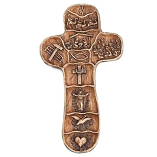 5" Christ Story Palm Cross SKU 40406